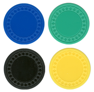 Blank Plastic Poker Chips with Smooth Finish