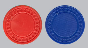 Blank Plastic Poker Chips with Textured Finish
